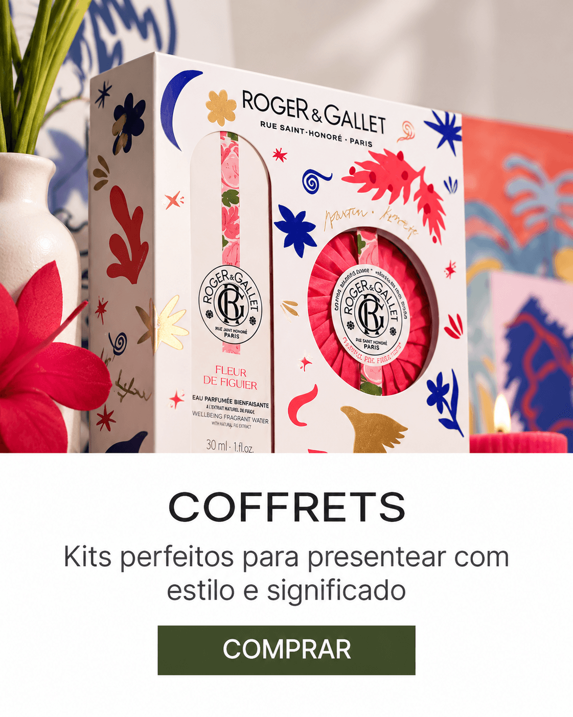 Coffret de perfume Roger & Gallet Fleur de Figuier, kit de fragrâncias para presentear disponível na lyb